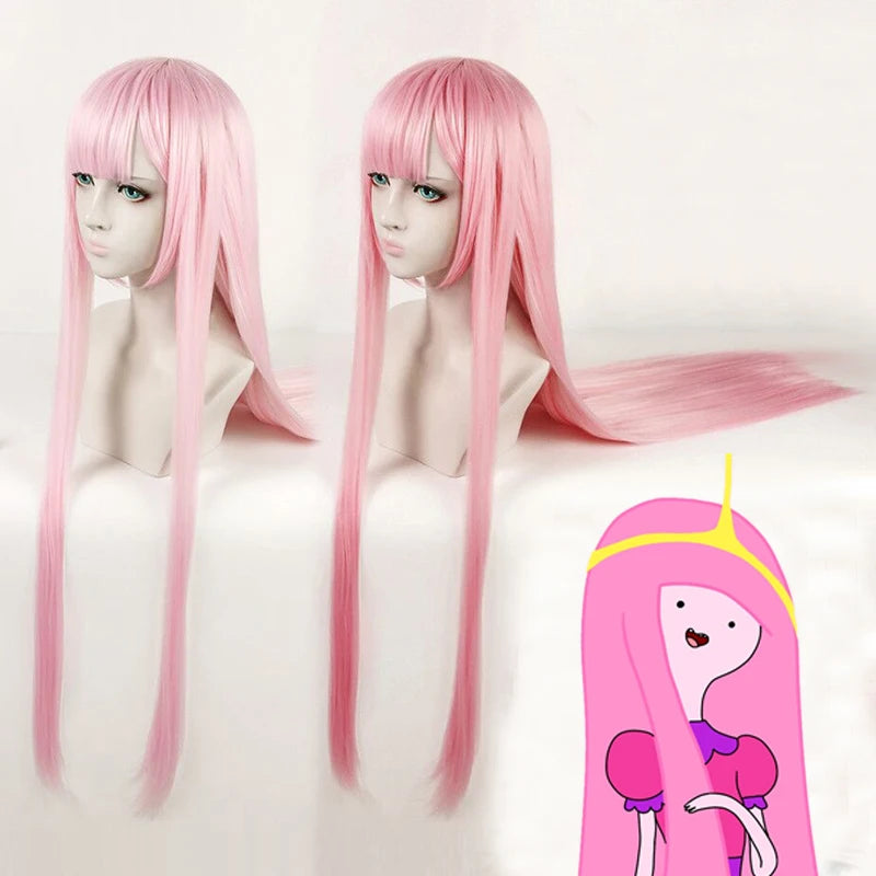 Anime Princess Bubblegum 100cm Long Cosplay Wig