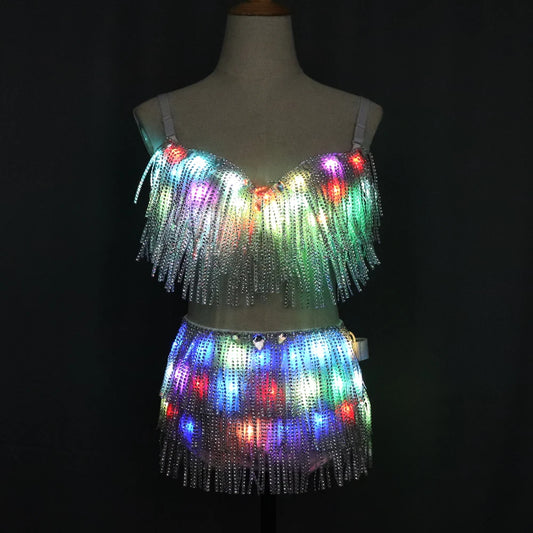 LED Bra and Shorts