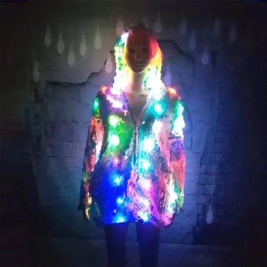 LED Long Sleeve Sequin Costume