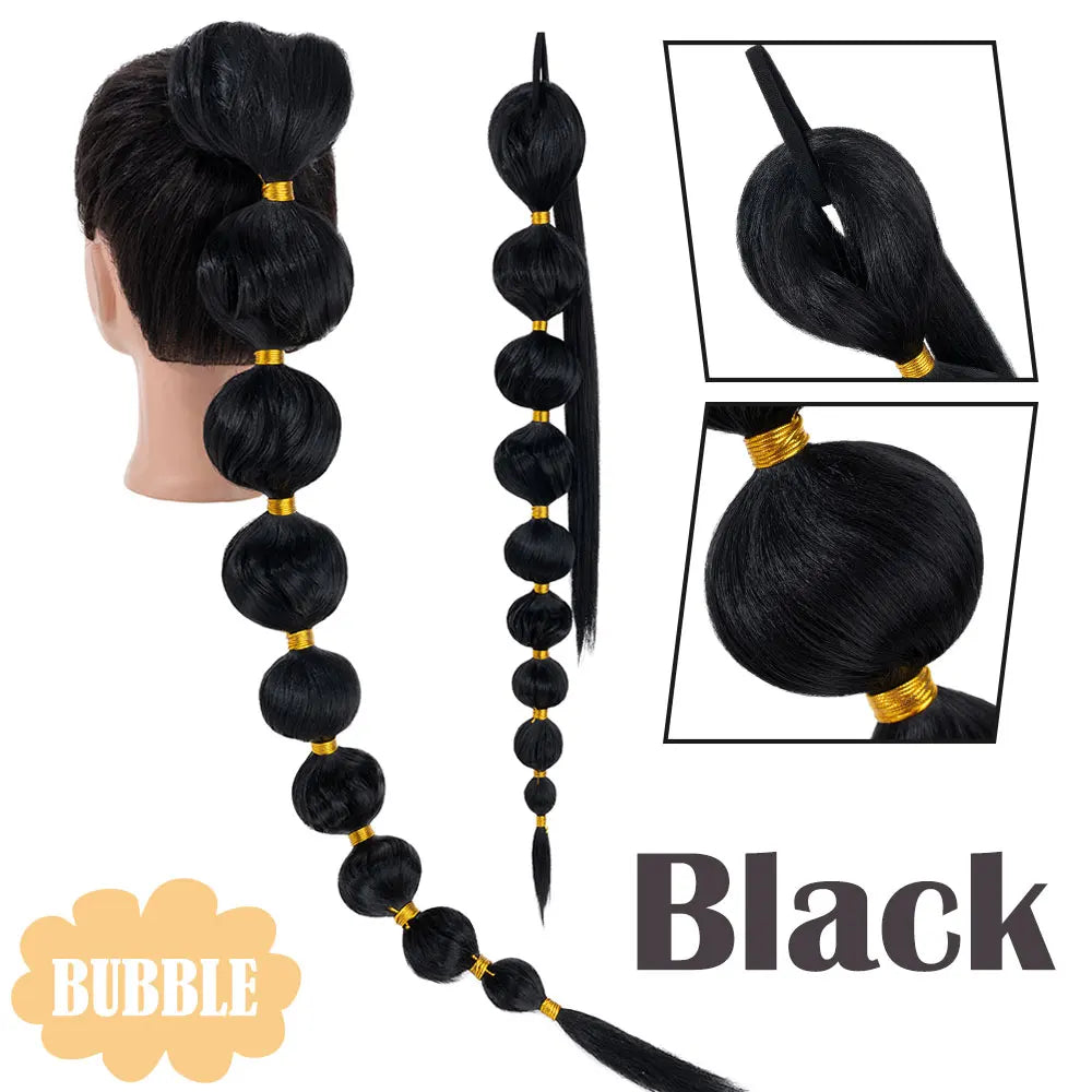 Synthetic Long Bubble Braid Ponytail Extension