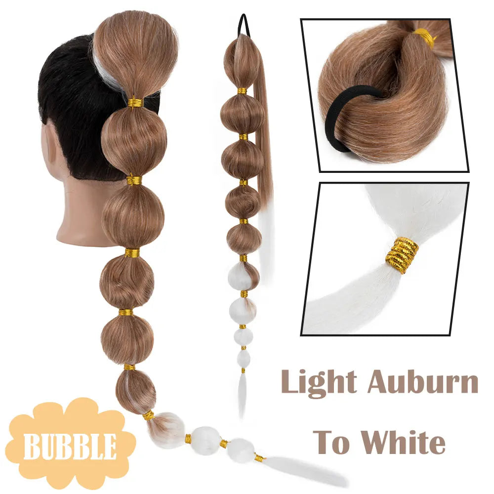 Synthetic Long Bubble Braid Ponytail Extension