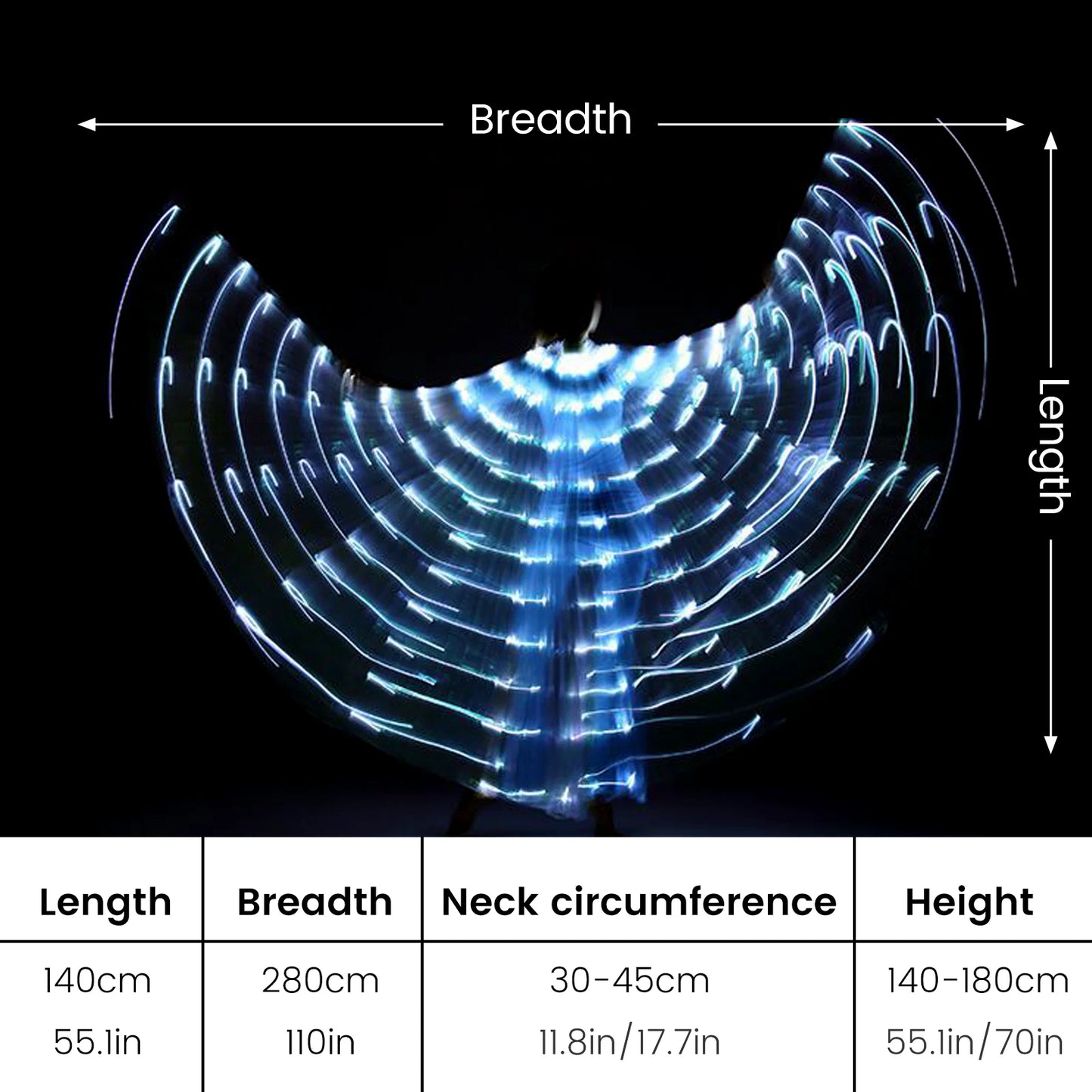 LED White Butterfly Wings