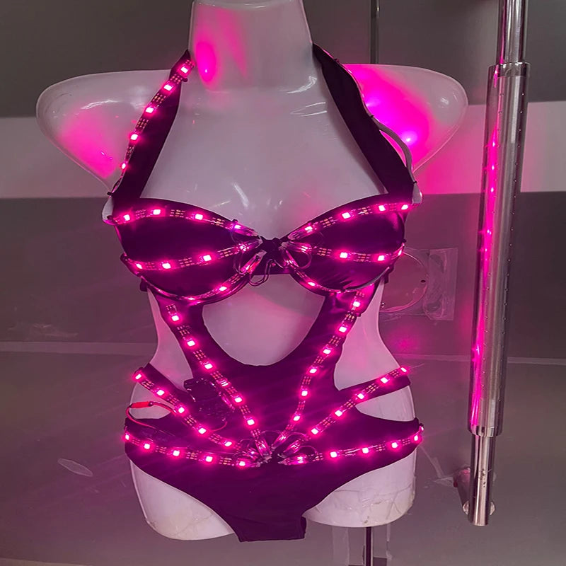 LED Glowing Music Festival Bikini - SPECIAL ORDER